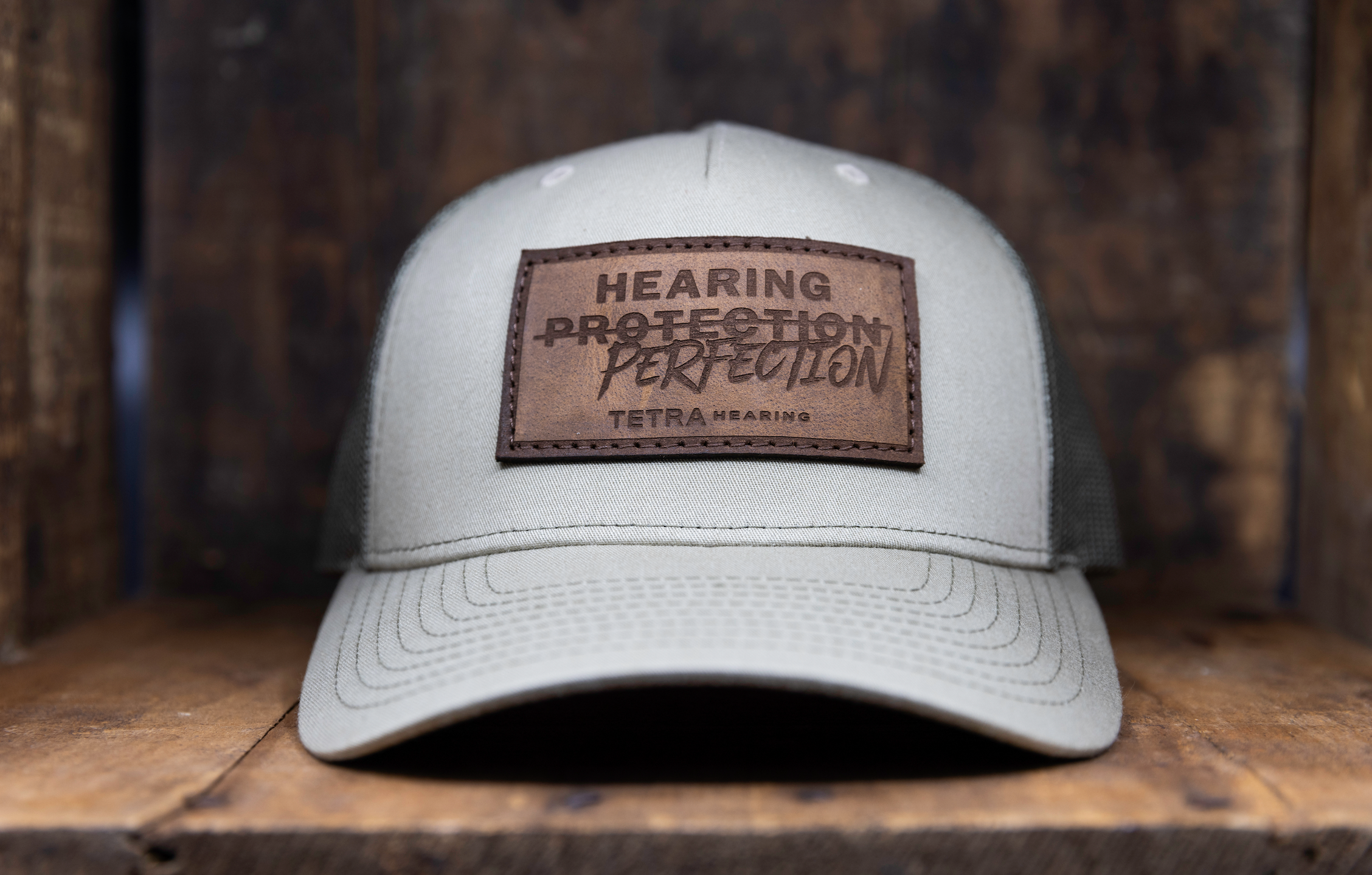 The HEARING PERFECTION Leather Patch Hat