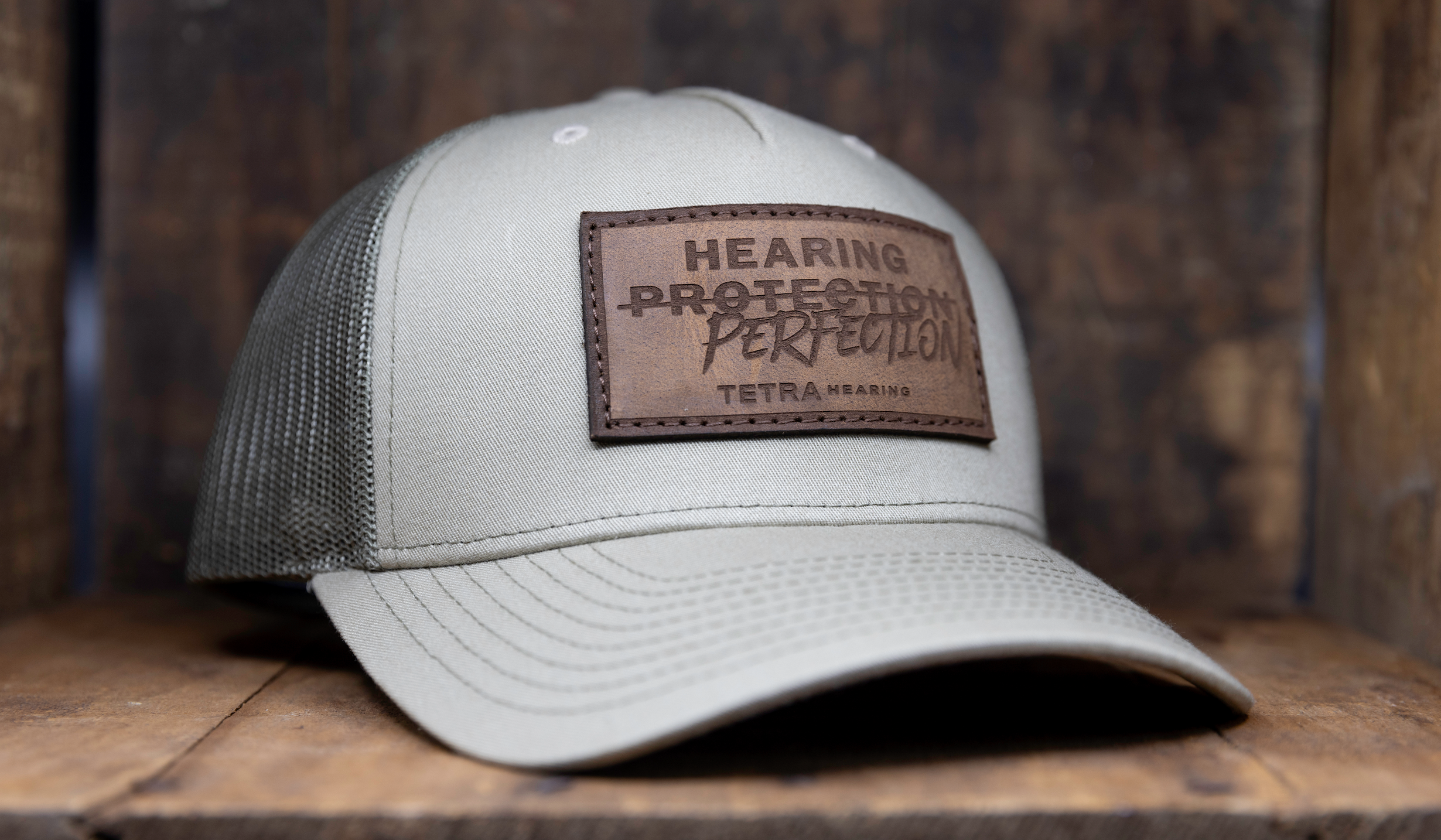 The HEARING PERFECTION Leather Patch Hat